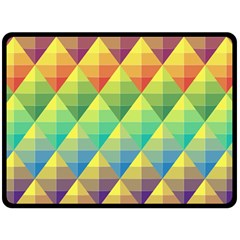 Background Colorful Geometric Triangle Double Sided Fleece Blanket (large) 