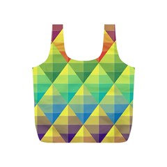 Background Colorful Geometric Triangle Full Print Recycle Bag (s)