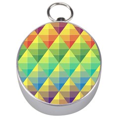 Background Colorful Geometric Triangle Silver Compasses