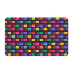 Background Colorful Geometric Magnet (Rectangular)