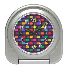 Background Colorful Geometric Travel Alarm Clock