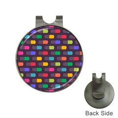 Background Colorful Geometric Hat Clips with Golf Markers