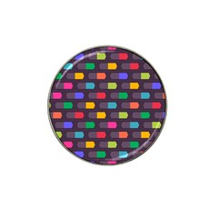 Background Colorful Geometric Hat Clip Ball Marker (4 Pack)