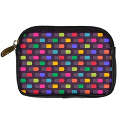 Background Colorful Geometric Digital Camera Leather Case