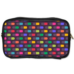 Background Colorful Geometric Toiletries Bag (one Side) by HermanTelo