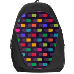 Background Colorful Geometric Backpack Bag