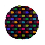 Background Colorful Geometric Standard 15  Premium Round Cushions Back