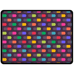 Background Colorful Geometric Double Sided Fleece Blanket (Large) 