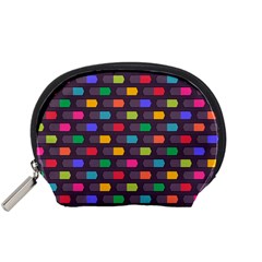 Background Colorful Geometric Accessory Pouch (small) by HermanTelo