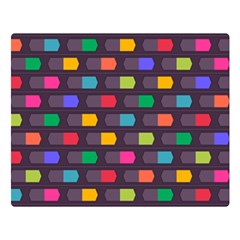 Background Colorful Geometric Double Sided Flano Blanket (large) 