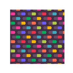 Background Colorful Geometric Small Satin Scarf (Square)