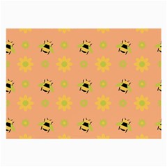 Bee Bug Nature Wallpaper Large Glasses Cloth (2-side)