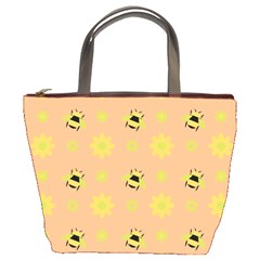 Bee Bug Nature Wallpaper Bucket Bag by HermanTelo