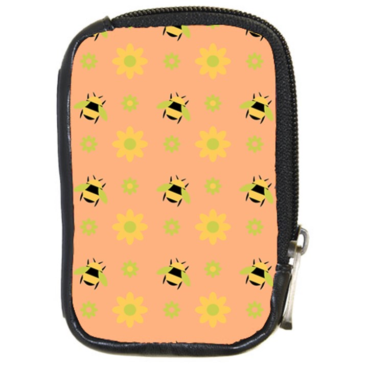 Bee Bug Nature Wallpaper Compact Camera Leather Case