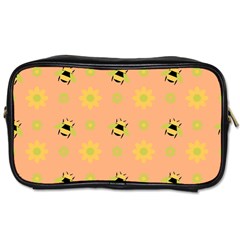 Bee Bug Nature Wallpaper Toiletries Bag (two Sides)