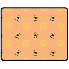 Bee Bug Nature Wallpaper Fleece Blanket (medium) 