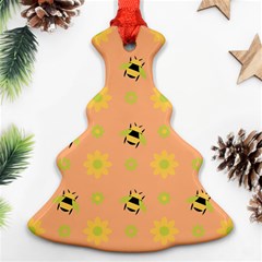 Bee Bug Nature Wallpaper Christmas Tree Ornament (two Sides)