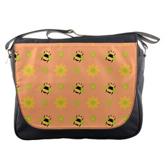 Bee Bug Nature Wallpaper Messenger Bag by HermanTelo