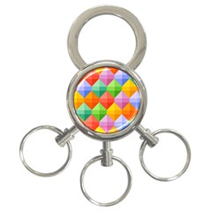 Background Colorful Geometric Triangle Rainbow 3-ring Key Chains by HermanTelo