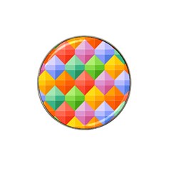 Background Colorful Geometric Triangle Rainbow Hat Clip Ball Marker by HermanTelo