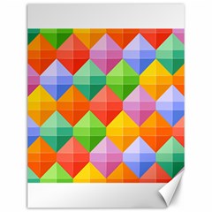 Background Colorful Geometric Triangle Rainbow Canvas 12  X 16 