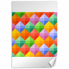 Background Colorful Geometric Triangle Rainbow Canvas 12  X 18  by HermanTelo