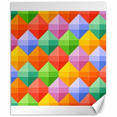 Background Colorful Geometric Triangle Rainbow Canvas 20  X 24 