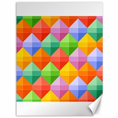 Background Colorful Geometric Triangle Rainbow Canvas 36  X 48 