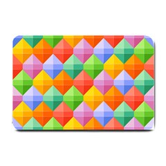 Background Colorful Geometric Triangle Rainbow Small Doormat 