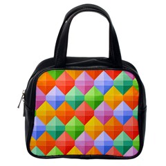 Background Colorful Geometric Triangle Rainbow Classic Handbag (one Side)