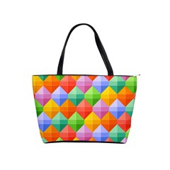 Background Colorful Geometric Triangle Rainbow Classic Shoulder Handbag