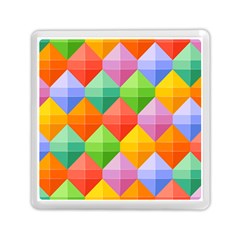 Background Colorful Geometric Triangle Rainbow Memory Card Reader (square)