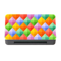 Background Colorful Geometric Triangle Rainbow Memory Card Reader With Cf