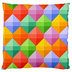 Background Colorful Geometric Triangle Rainbow Large Cushion Case (one Side)