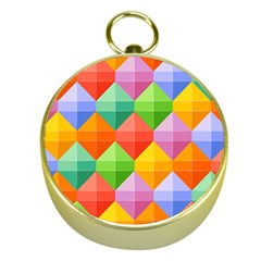 Background Colorful Geometric Triangle Rainbow Gold Compasses by HermanTelo