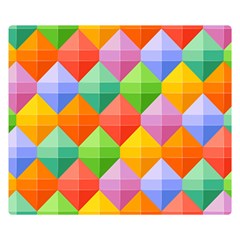 Background Colorful Geometric Triangle Rainbow Double Sided Flano Blanket (small) 