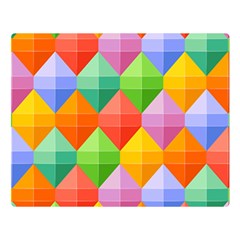 Background Colorful Geometric Triangle Rainbow Double Sided Flano Blanket (large) 