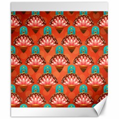 Background Floral Pattern Red Canvas 20  X 24  by HermanTelo