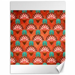 Background Floral Pattern Red Canvas 36  X 48 