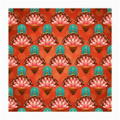 Background Floral Pattern Red Medium Glasses Cloth (2-side) by HermanTelo