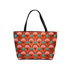 Background Floral Pattern Red Classic Shoulder Handbag by HermanTelo