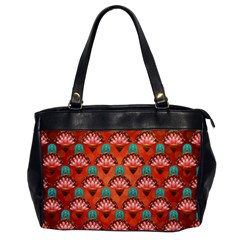 Background Floral Pattern Red Oversize Office Handbag