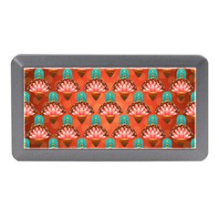 Background Floral Pattern Red Memory Card Reader (mini) by HermanTelo