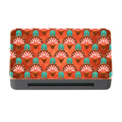 Background Floral Pattern Red Memory Card Reader With Cf