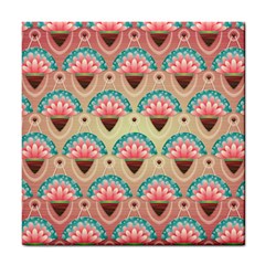 Background Floral Pattern Pink Tile Coasters by HermanTelo