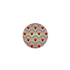 Background Floral Pattern Pink 1  Mini Buttons by HermanTelo