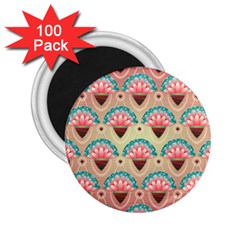 Background Floral Pattern Pink 2 25  Magnets (100 Pack)  by HermanTelo