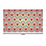 Background Floral Pattern Pink Business Card Holder Front