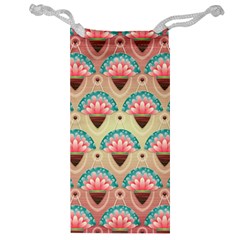 Background Floral Pattern Pink Jewelry Bag