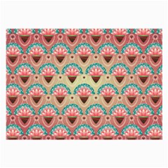 Background Floral Pattern Pink Large Glasses Cloth